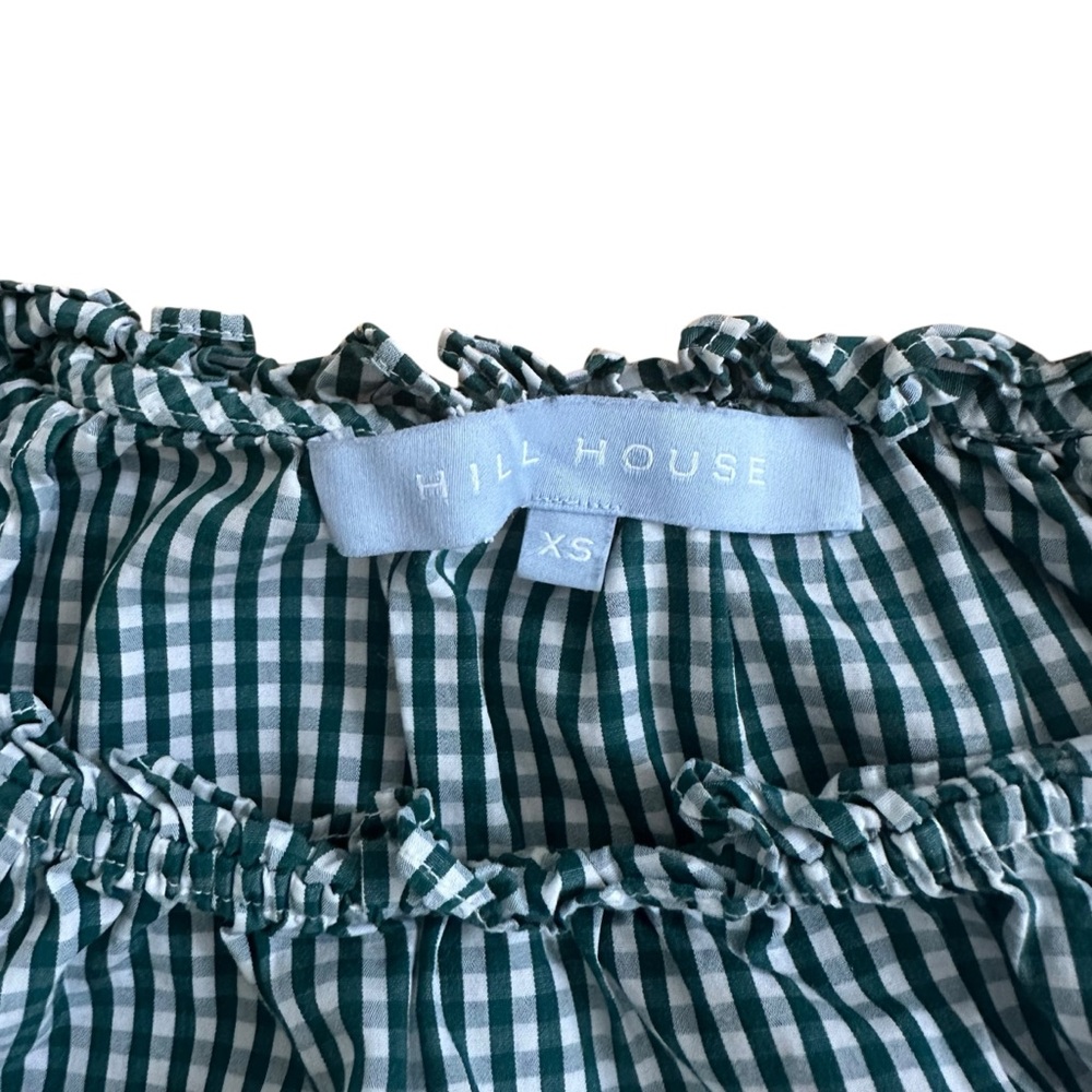 Hill House Katherine Nap Dress XS Green Checkered Cottagecore - Picture 6 of 8